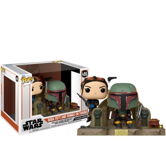 Funko Pop Star wars Boba fett and fennec on throne 486 - Picture 1 of 8